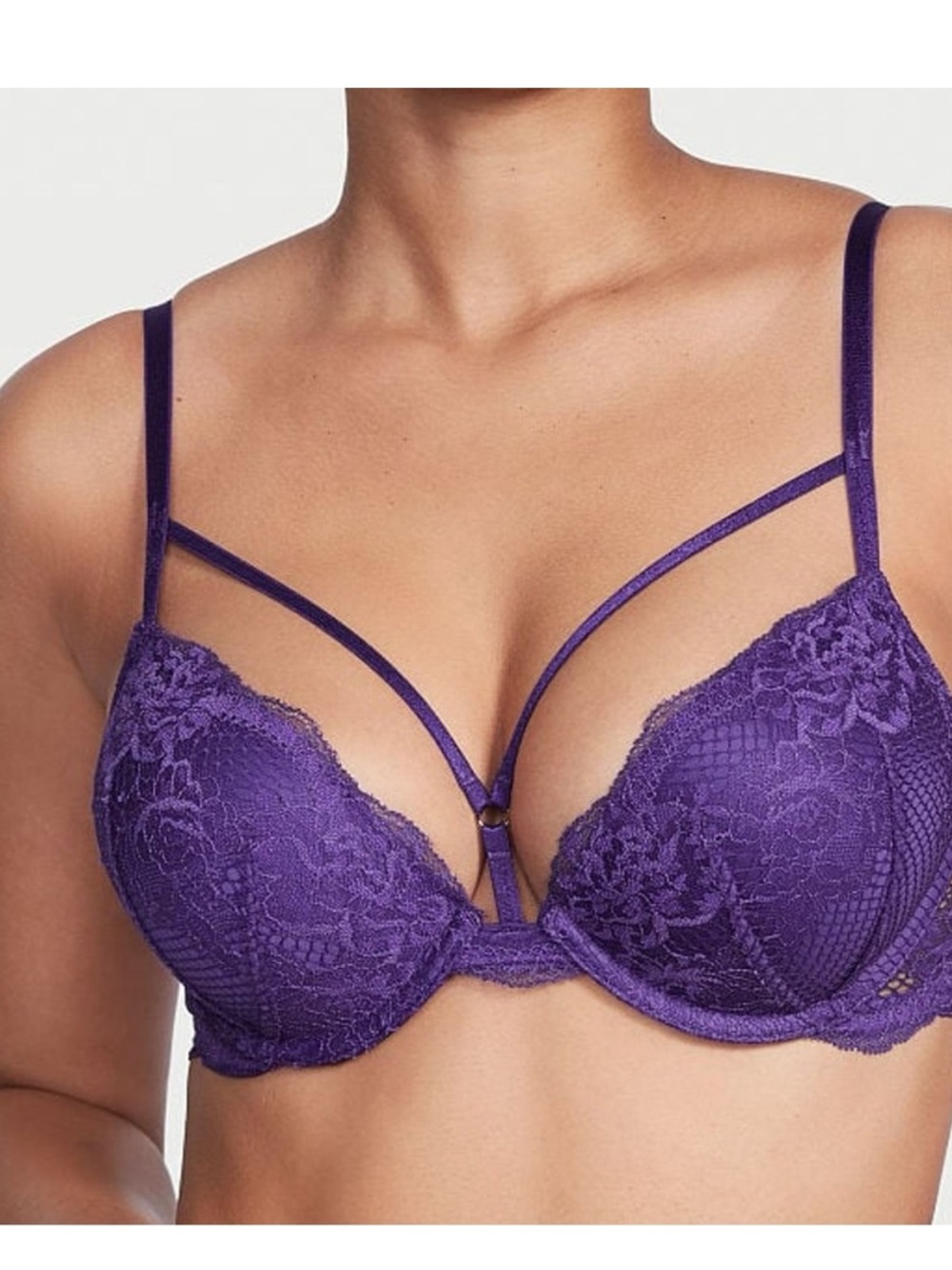 Victoria's Secret Very Sexy Bombshell Add-2-Cups Lace Push-Up Bra 32A